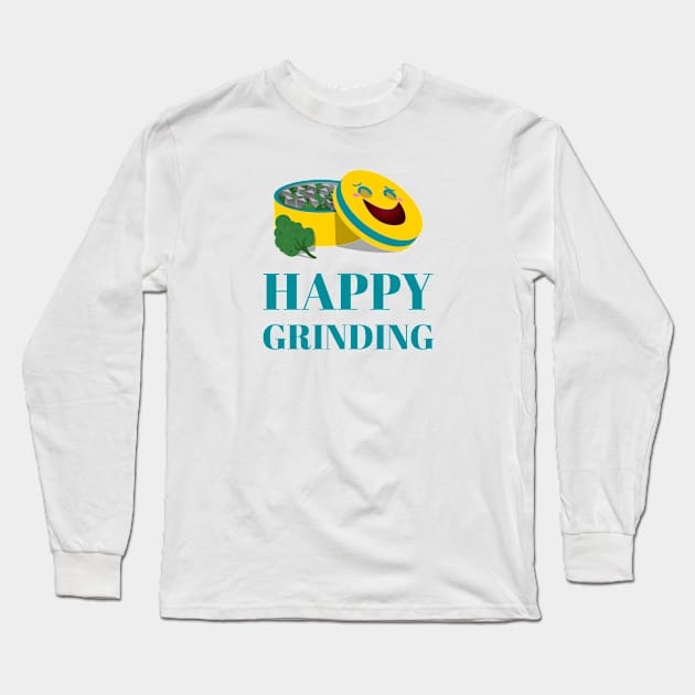 Happy Grinding Long Sleeve T-Shirt by Mads' Store